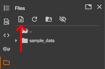 Open the Files panel in Google Colab