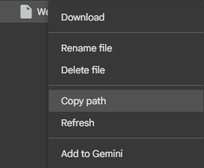 Find IPYNB file path in Google Colab