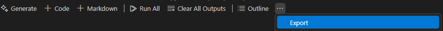 Export IPYNB to Python in VS Code