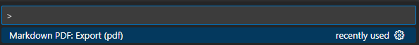 Export Markdown to PDF in VS Code with the Markdown PDF extension